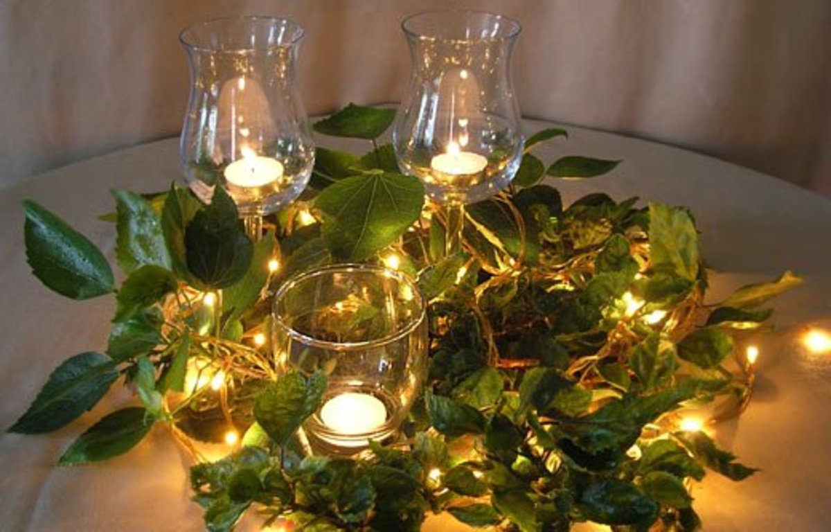 Natural Candle Centerpiece