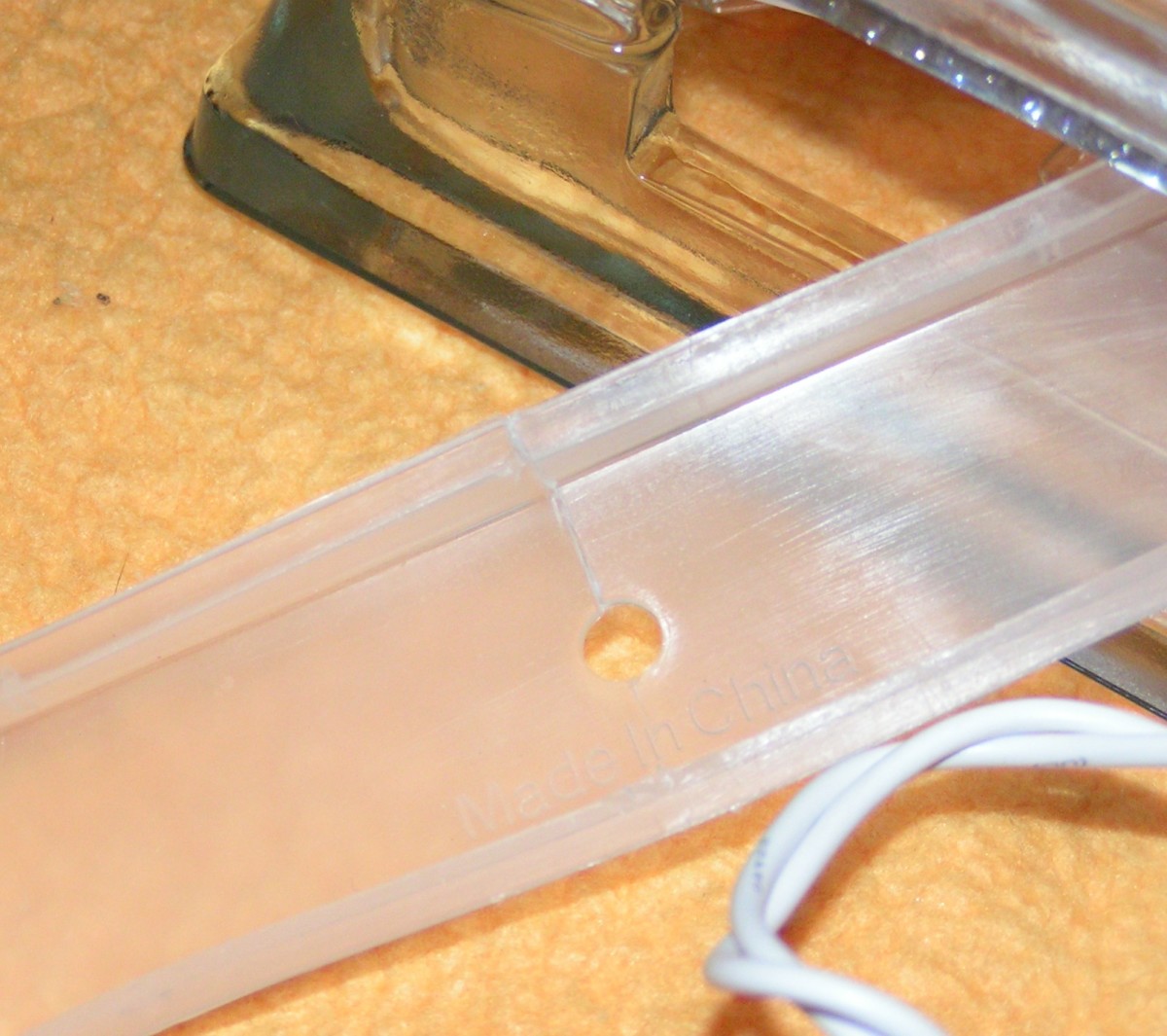 Step 3: Cut a slit in the plastic 