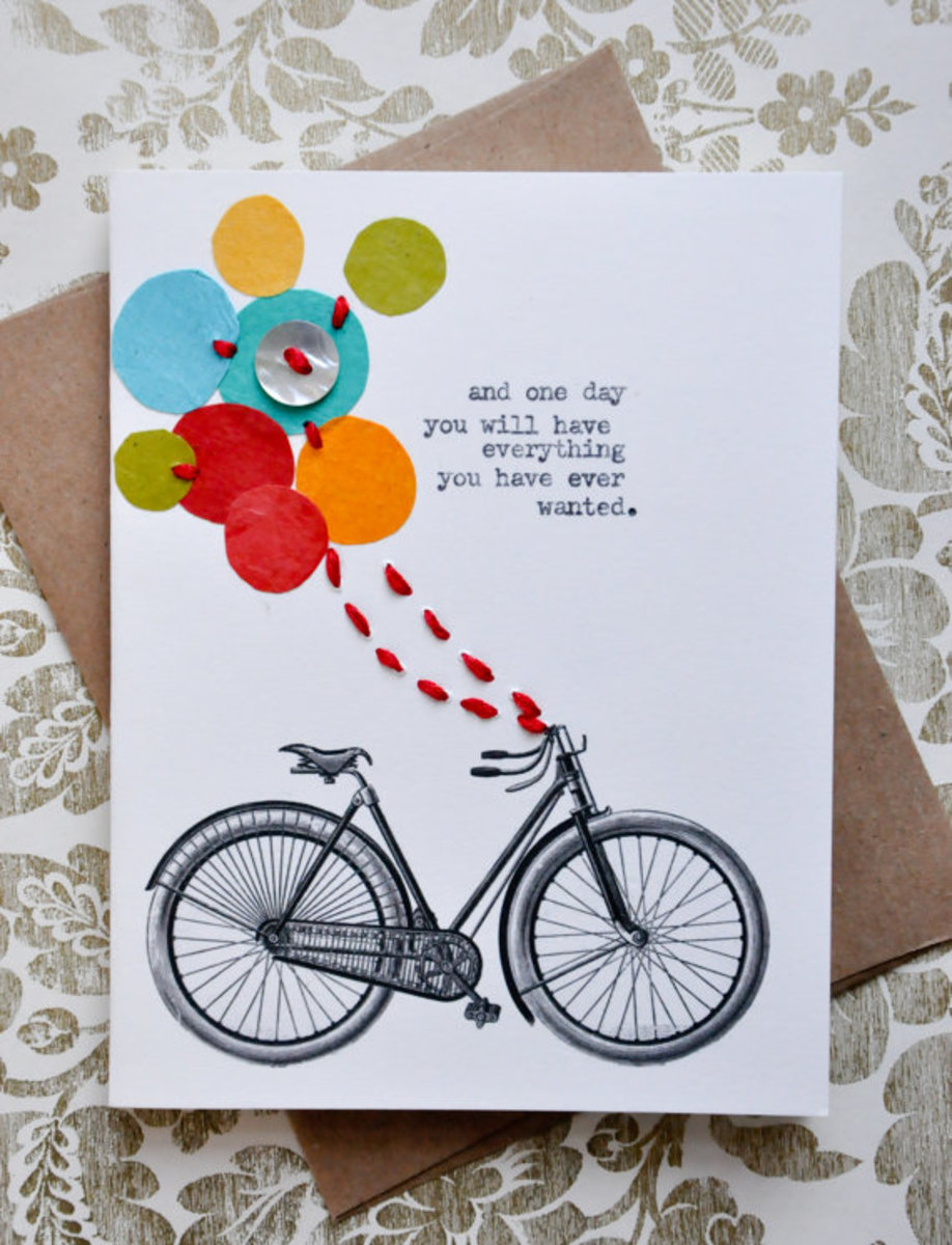 Do you sell and/or gift balloon items? Consider attaching them to balloon-themed cards.
