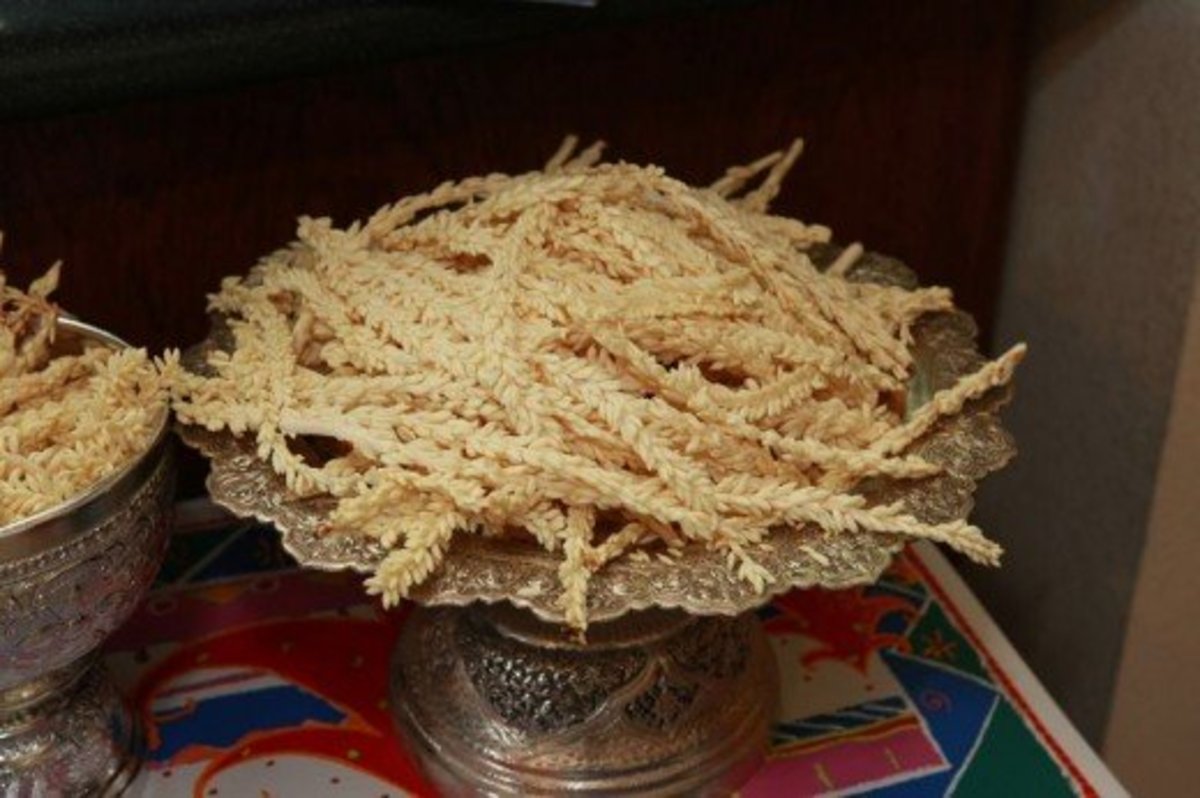 Pka sla, the white seeds found in palm tree pods, are a traditional element in Khmer weddings.