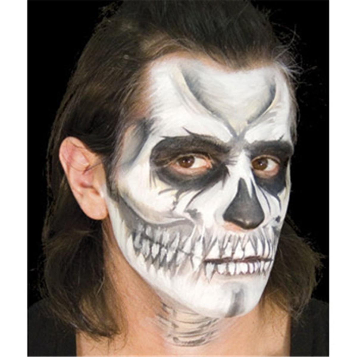 A realistic take on skull makeup