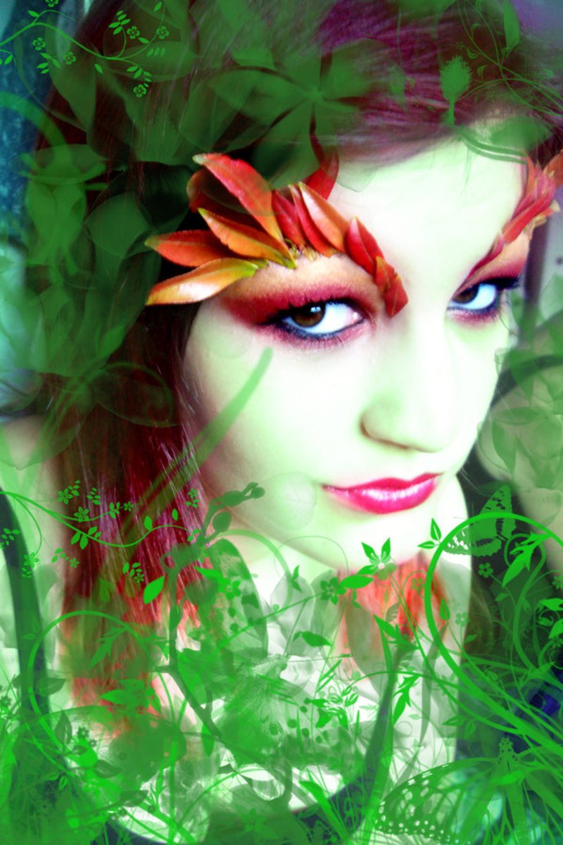 Fall feaf Poison Ivy eyebrows