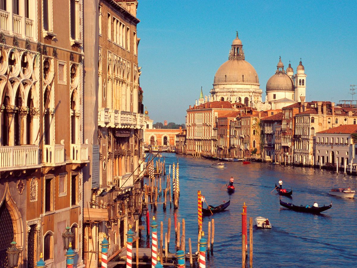 A more traditional view of Venice and its canals. 