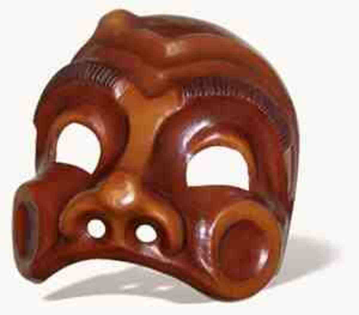 The original Arlecchino or Harlequin mask 