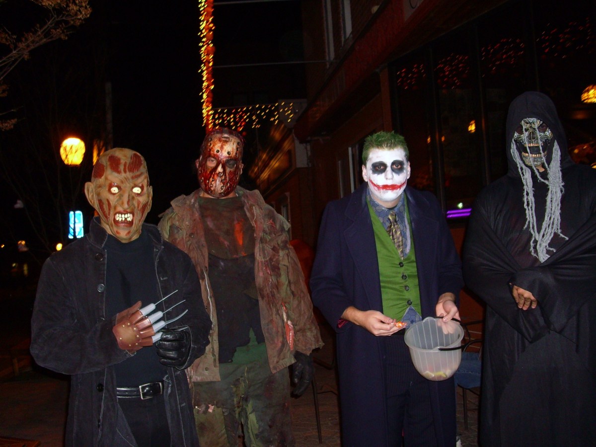 Some costumes easily conceal body features and faces, completely hiding the trick-or-treater's identity. Some costumes easily conceal body features and faces, completely hiding the trick-or-treater's identity.