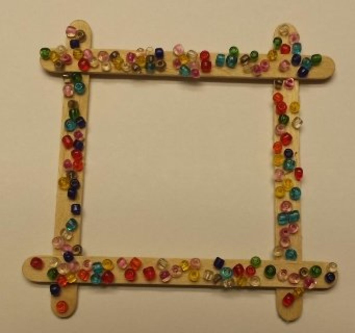 Popsicle-stick picture frames are super easy to make and totally customizable. 