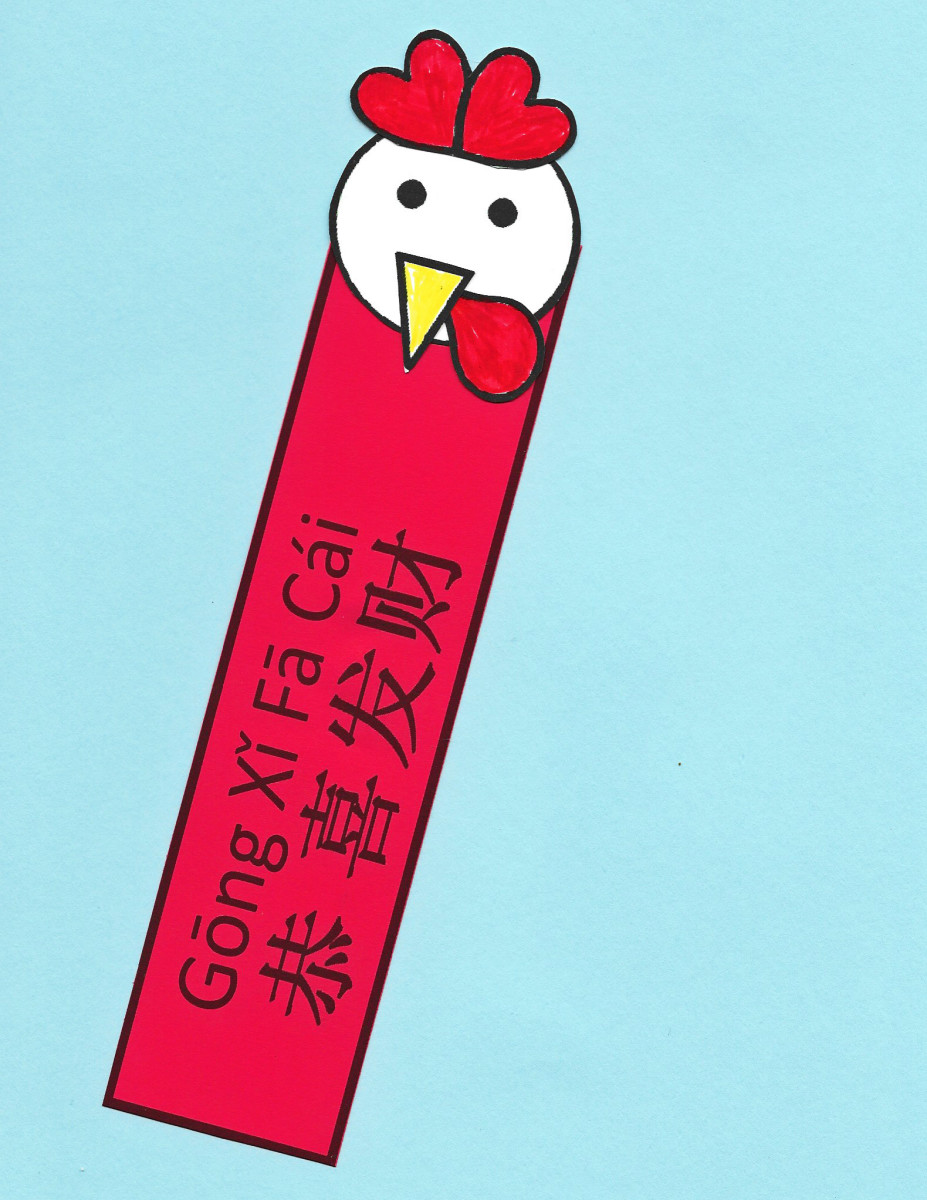 Printable Rooster Bookmarks for Chinese New Year: Kid Crafts for the ...