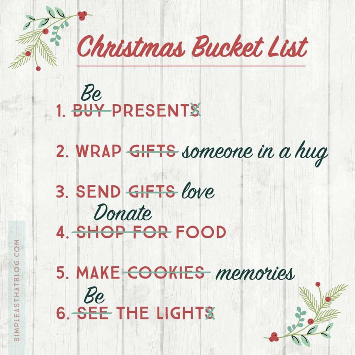 Christmas bucket list 