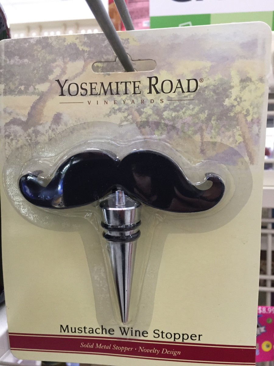 Mustache wine stopper