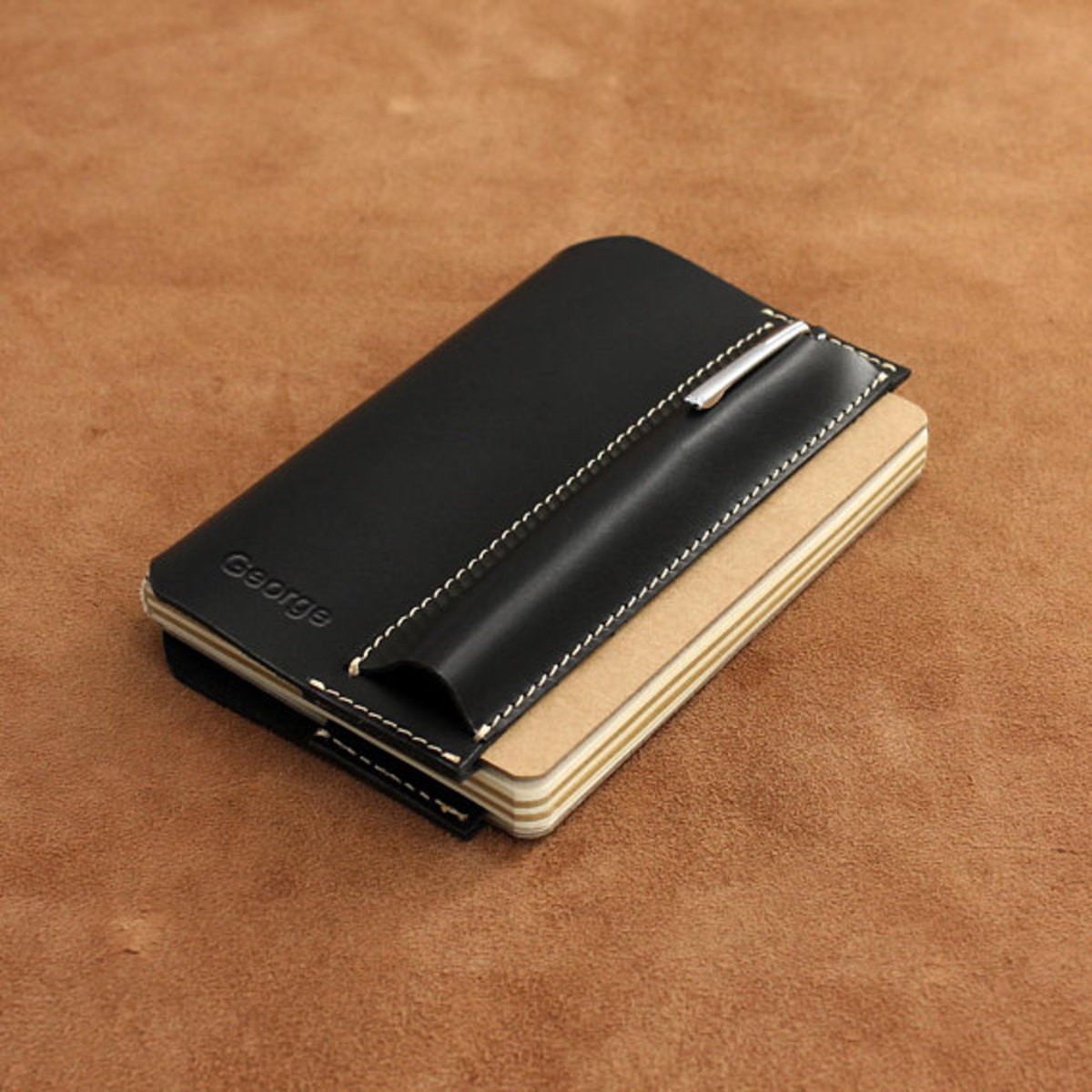 Leather Notebook and Pen