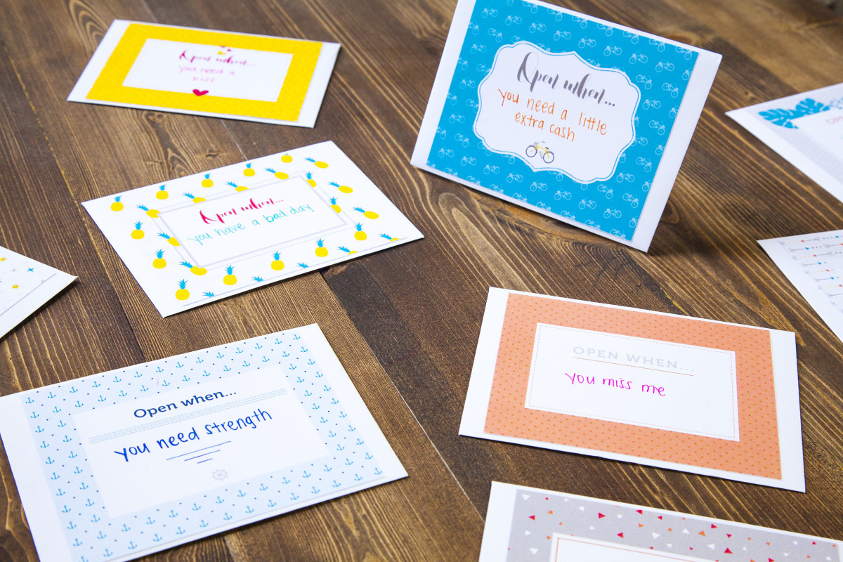 Letters for Dad's child to open at different ages. Great for bonding!