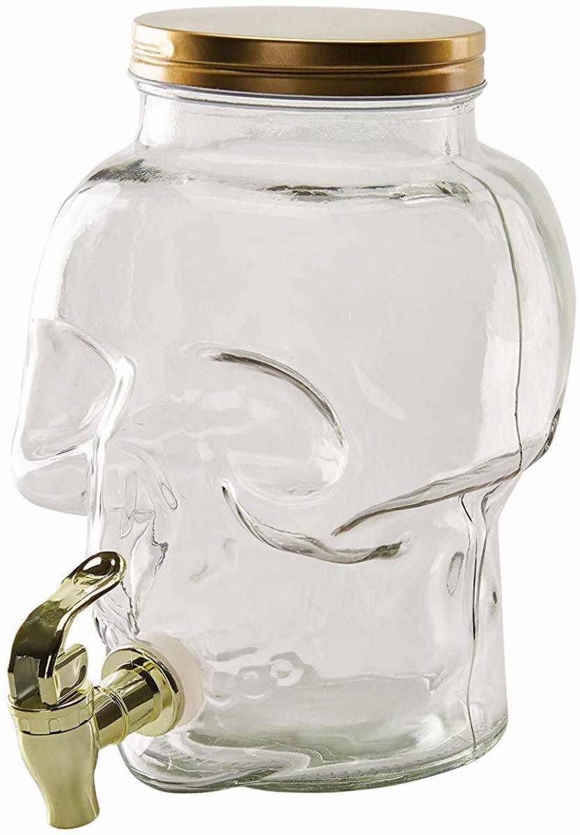 A skull-shaped drink dispenser would be perfect for serving this spooky beverage.