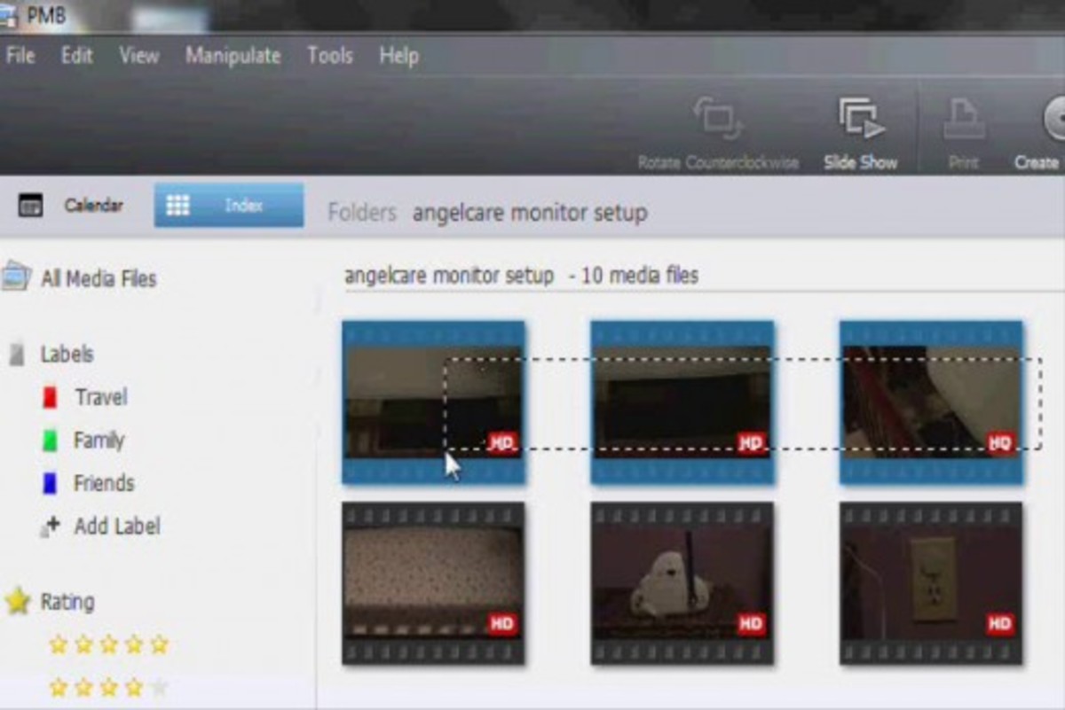 Select the videos you want to convert. Selected videos will have a blue outline around them.