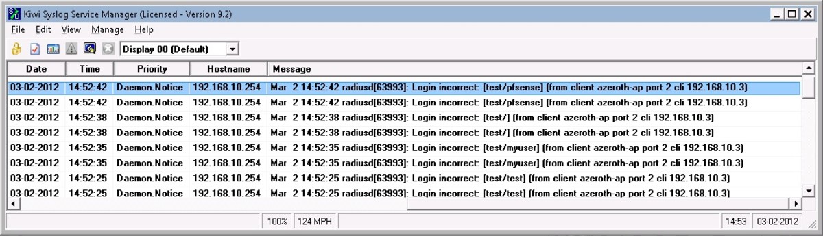 Syslog messages are the best way to troubleshoot radius problems