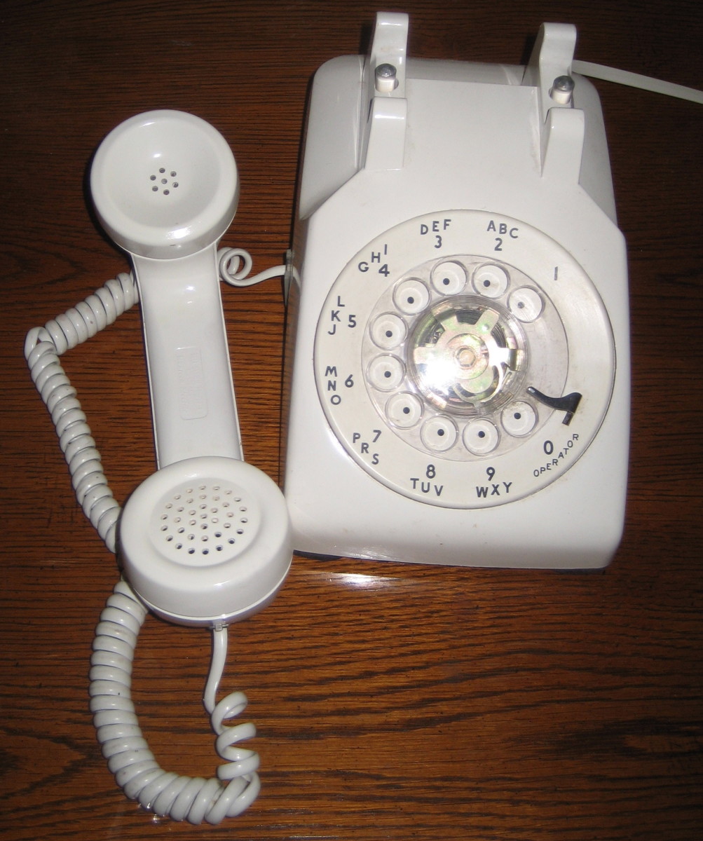 The classic, and indestructible, dial phone was not sold, but leased from Western Electric to go with AT&T landline phone service.