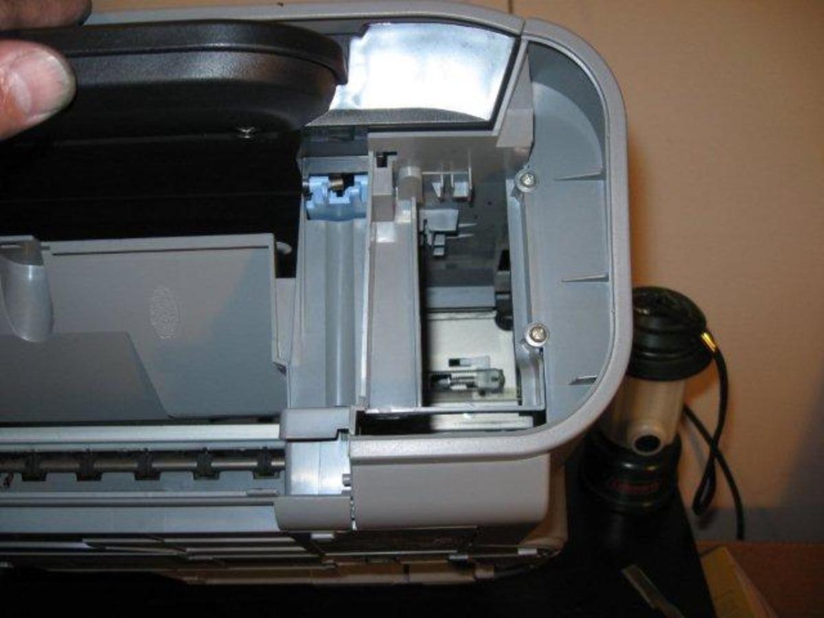 how to take side panel off c5280 printer