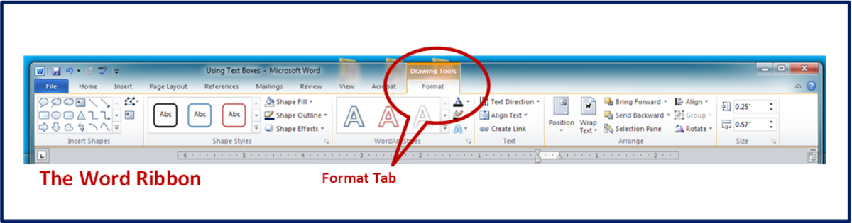 how to align word document box