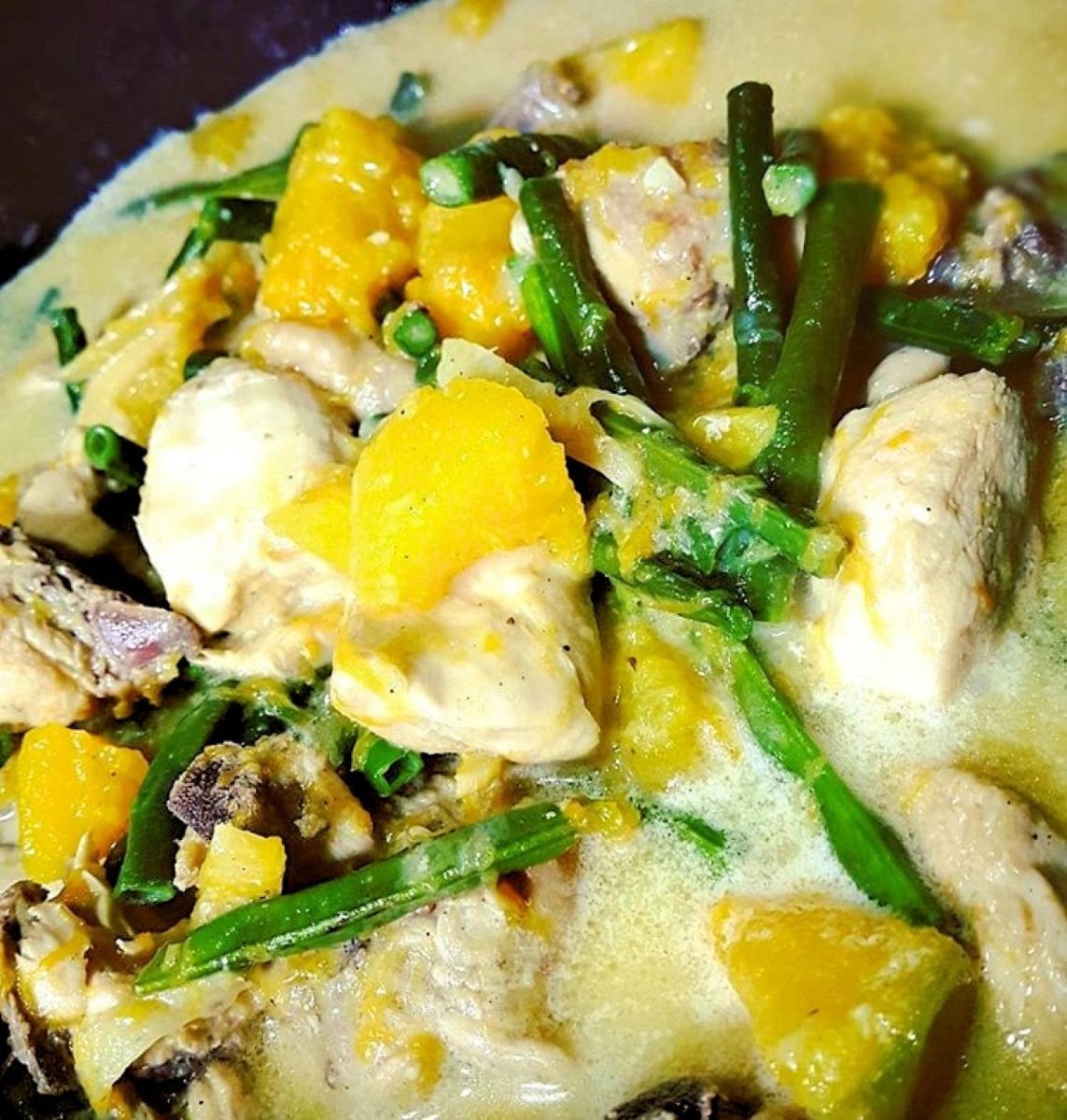 Filipino-style chicken and coconut milk stew