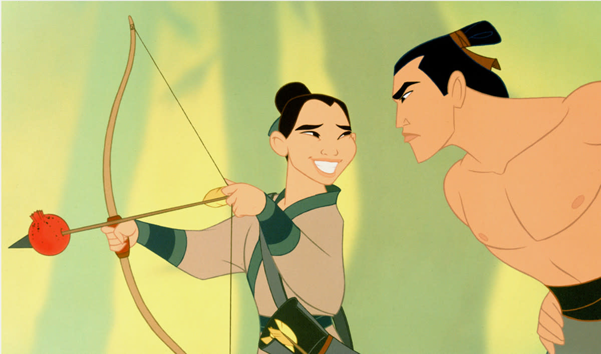 Mulan has a hard time with her training because—once again—she is trying to be someone she's not.