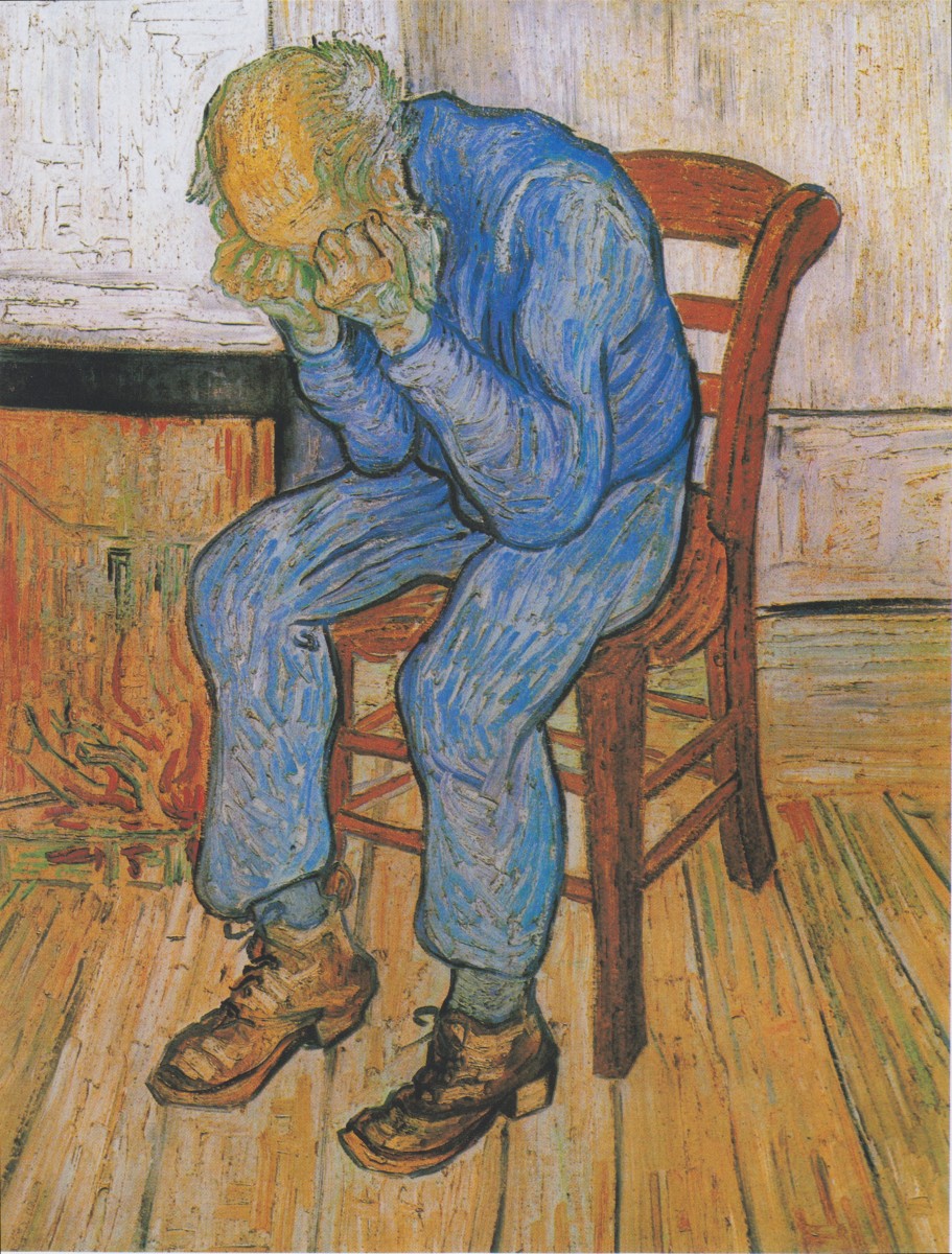 Van Gogh's painting "At Eternity's Gate." 1890, Saint-Rémy-de-Provence