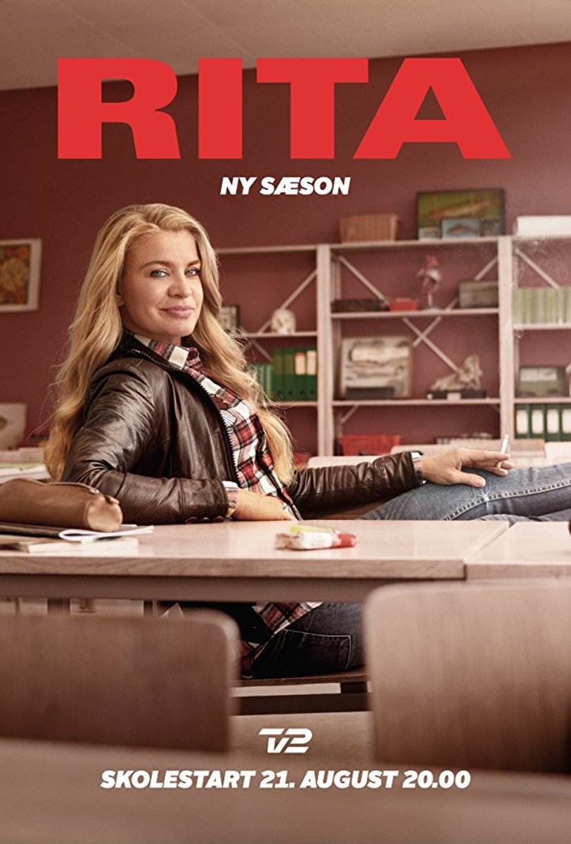 Another promotional photo released for the Danish TV series Rita, starring Mille Dinesen.