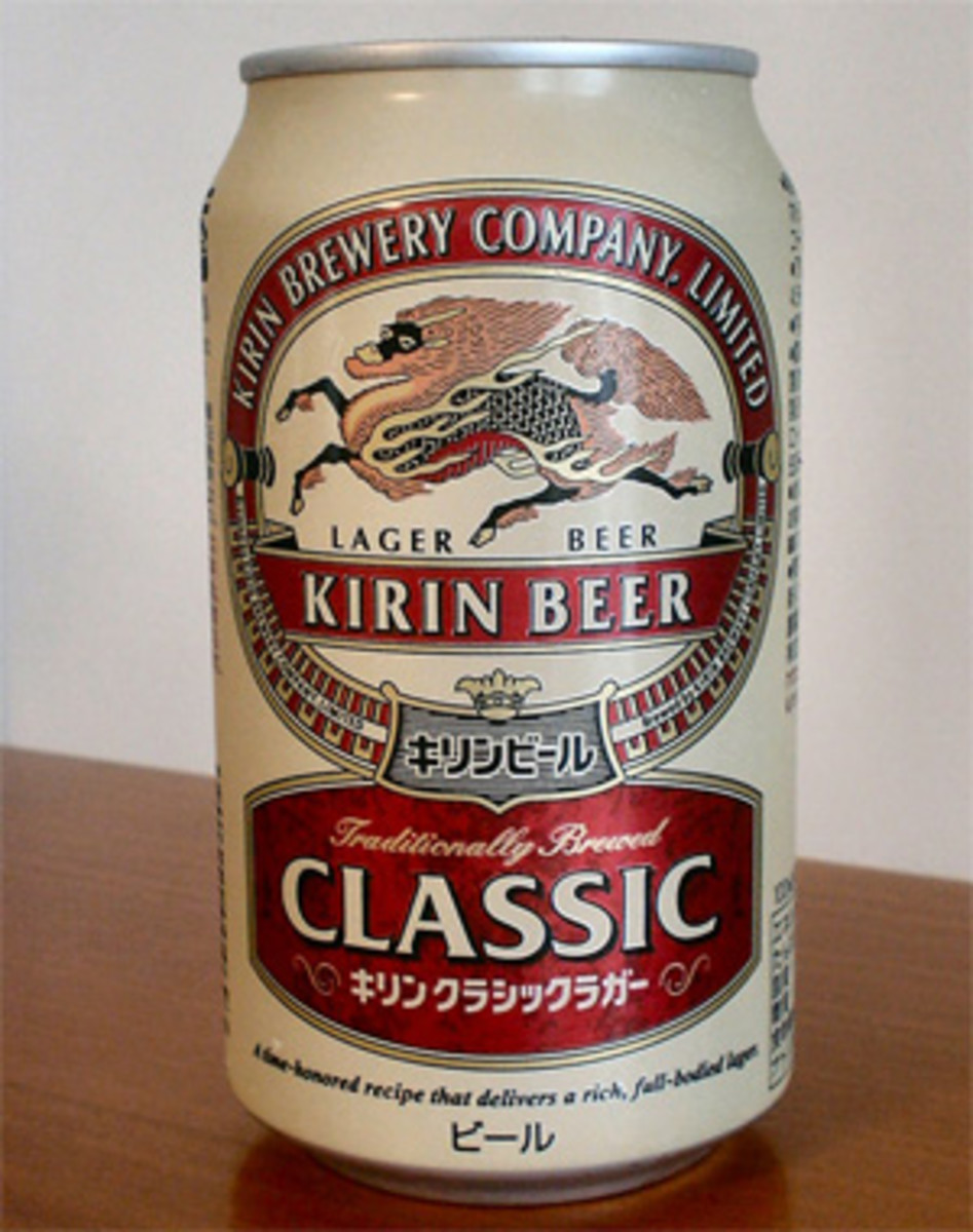 A real can of classic Kirin Beer.