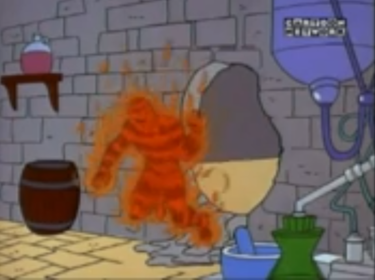 The Human Torch, having just melted a wall.