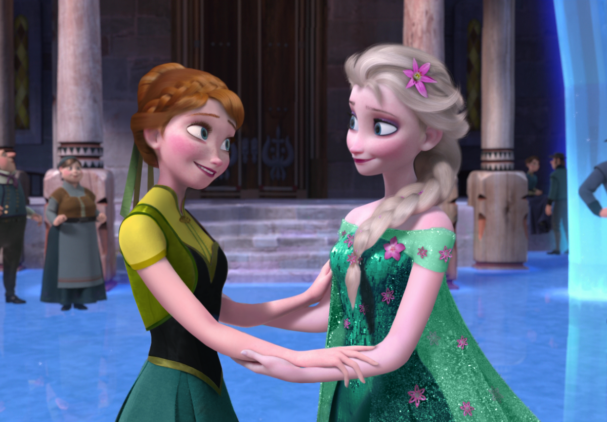 Fantastic to see a film helmed by two strong female characters for once - Anna (left) and Elsa (right)