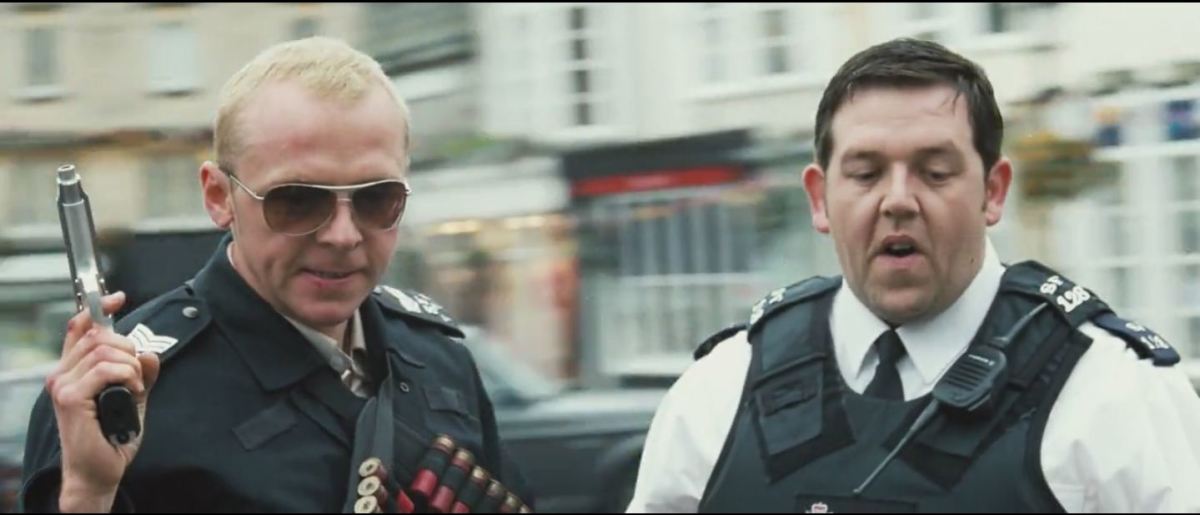 Once again, Pegg (left) and Frost (right) are on top form as the mismatched crime fighters.