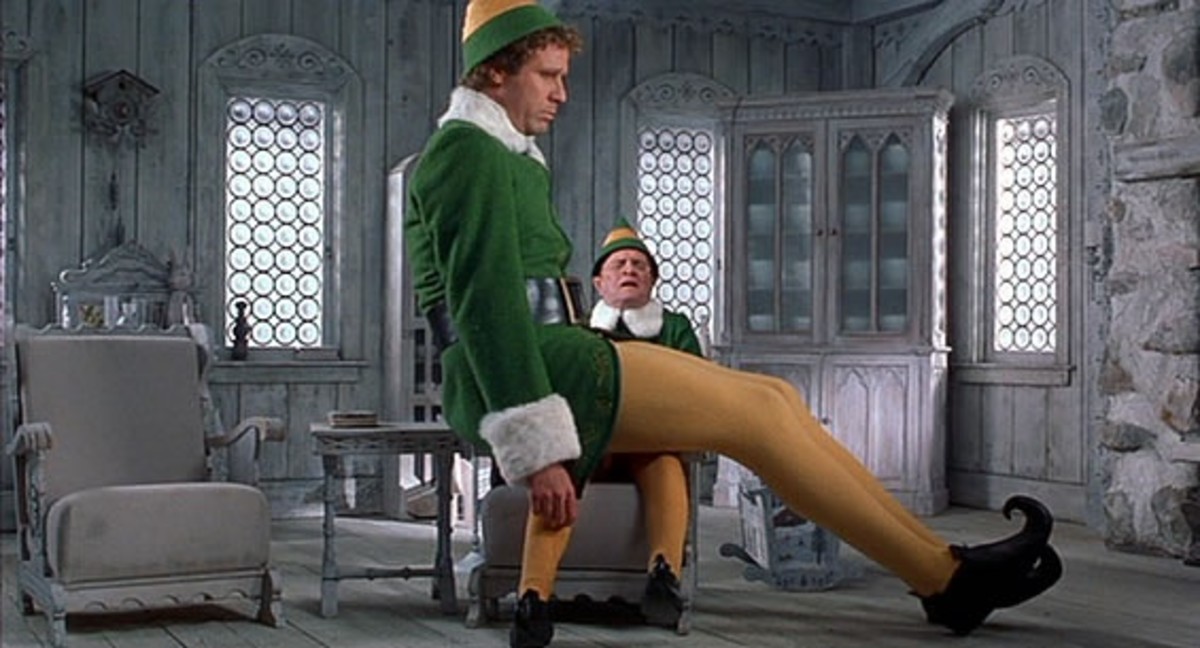Ferrell's gangly frame is put to good use in scenes with Santa's actual elves...