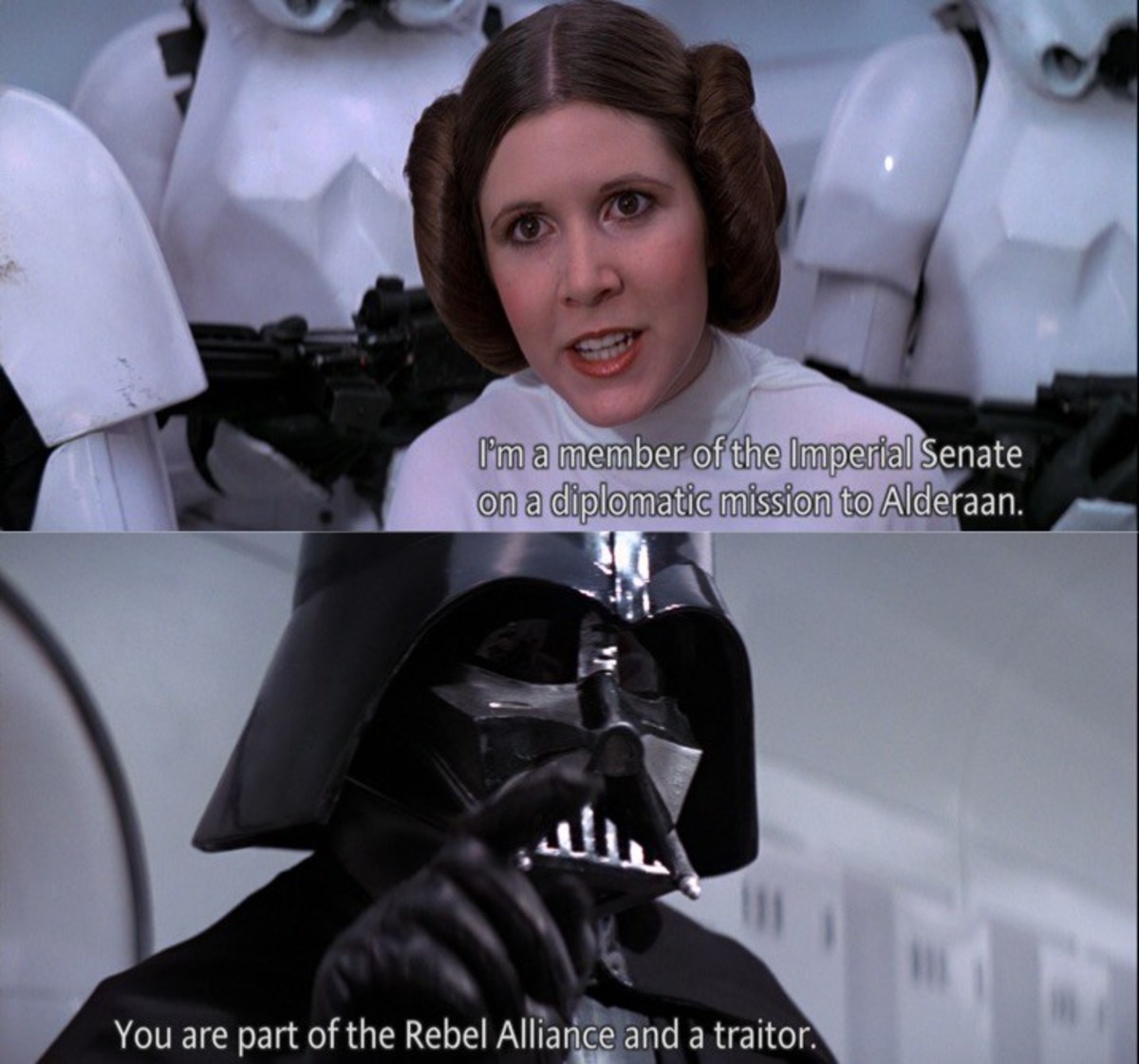 Princess Leia and Darth Vader