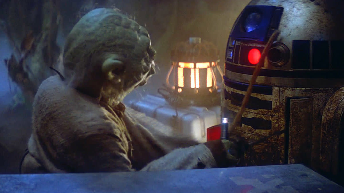 Yoda and R2 in Episode 5: The Empire Strikes Back