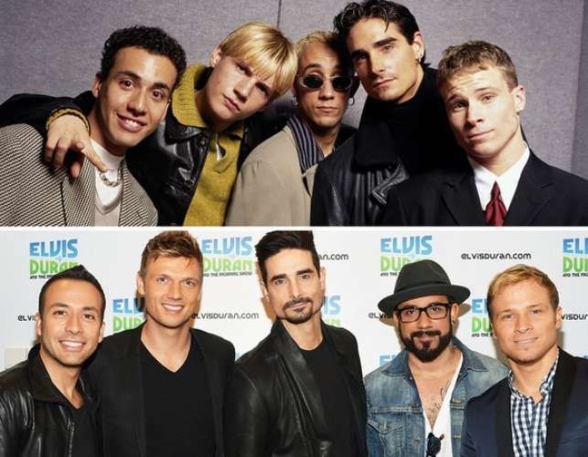 The Backstreet Boys, then and now.