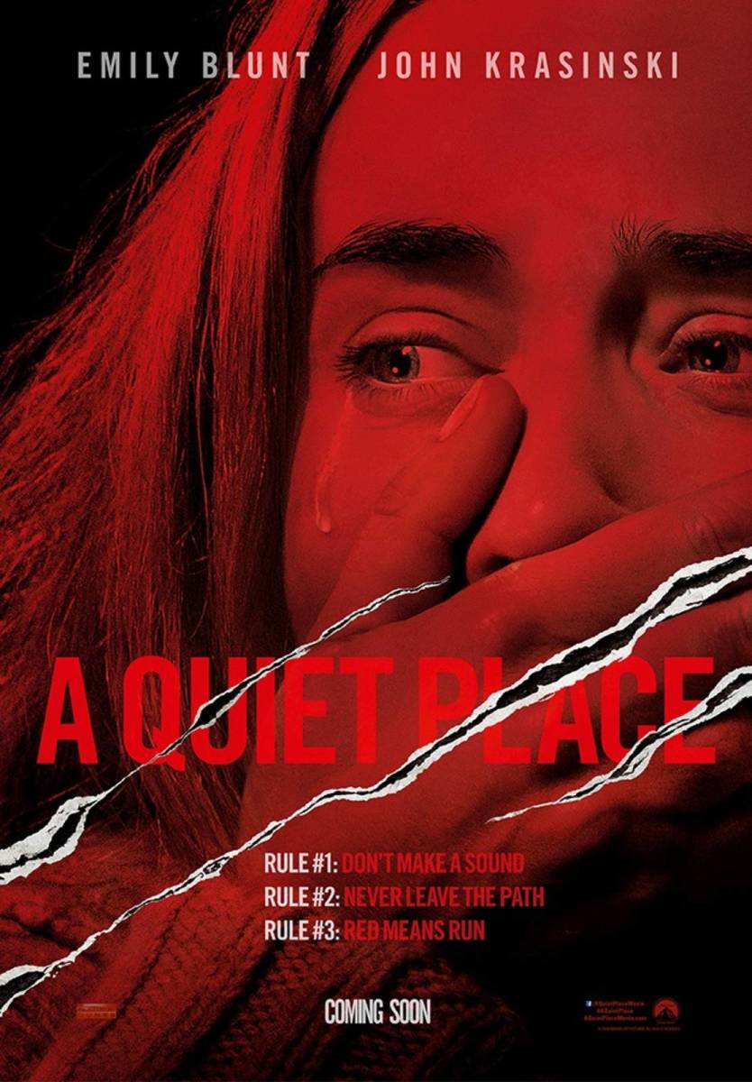 Poster for "A Quiet Place" listing the rules for survival in this world.