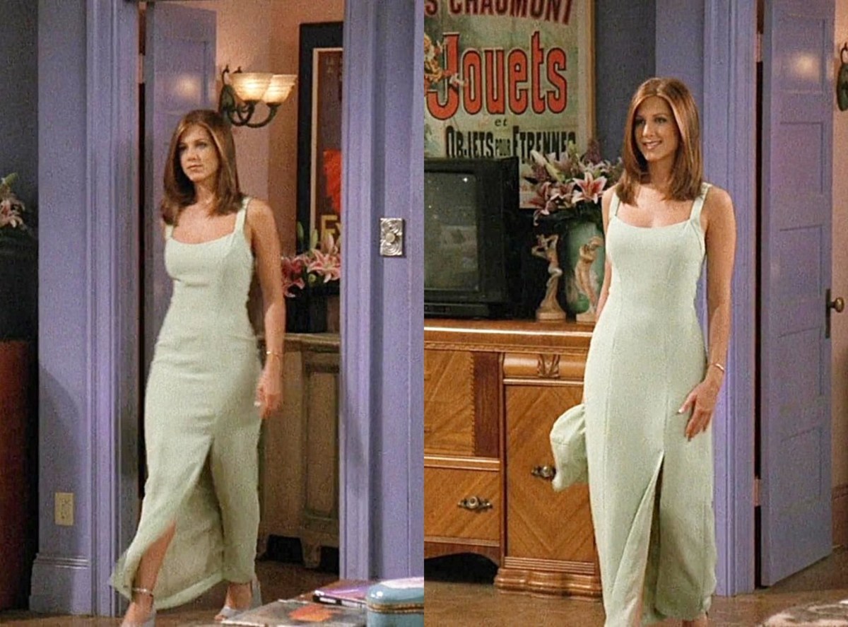 Rachel's jaw-dropping mint green gown.