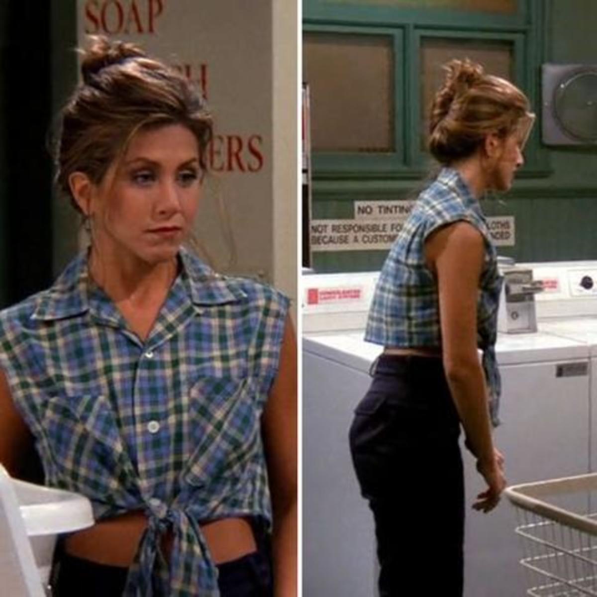 Even flannel and shorts were elevated and stylish with Rachel.