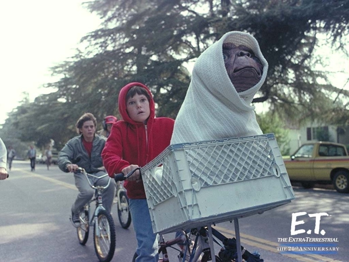 E.T. was shot mostly at a child's eye level.