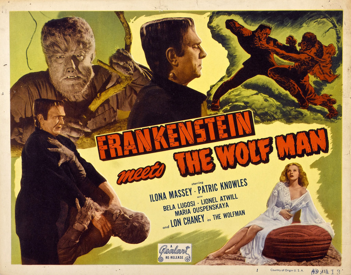 2. "Frankenstein Meets the Wolf Man" promotional art.