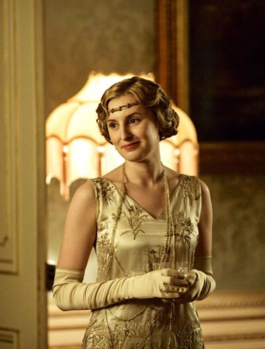 Laura Carmichael as Lady Edith Crawley.