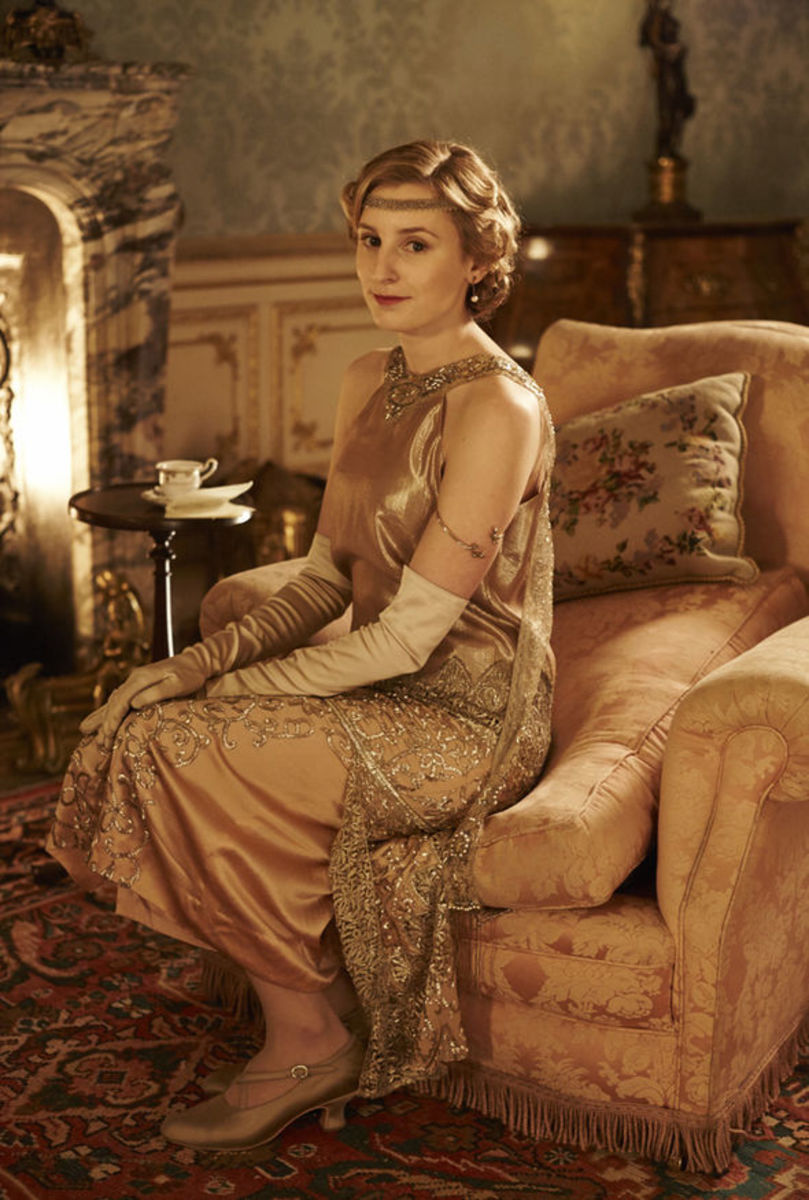 Laura Carmichael as Lady Edith Crawley.