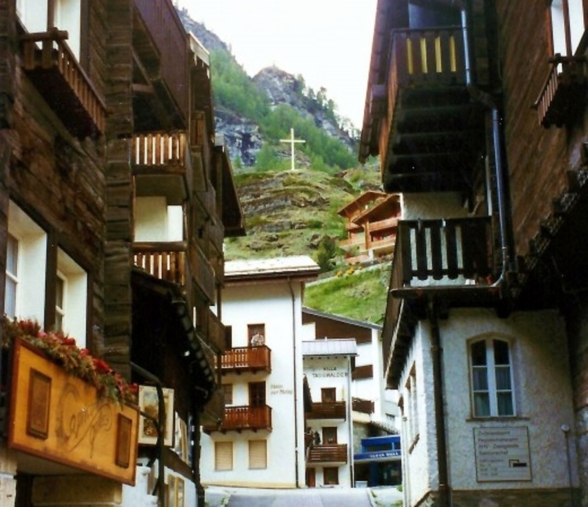 Street scenery in Zermatt
