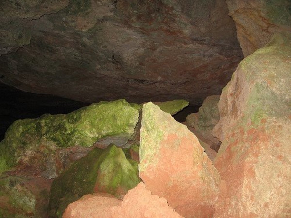 Oklahoma Caves: Selenite formations in Alabaster Caverns State Park