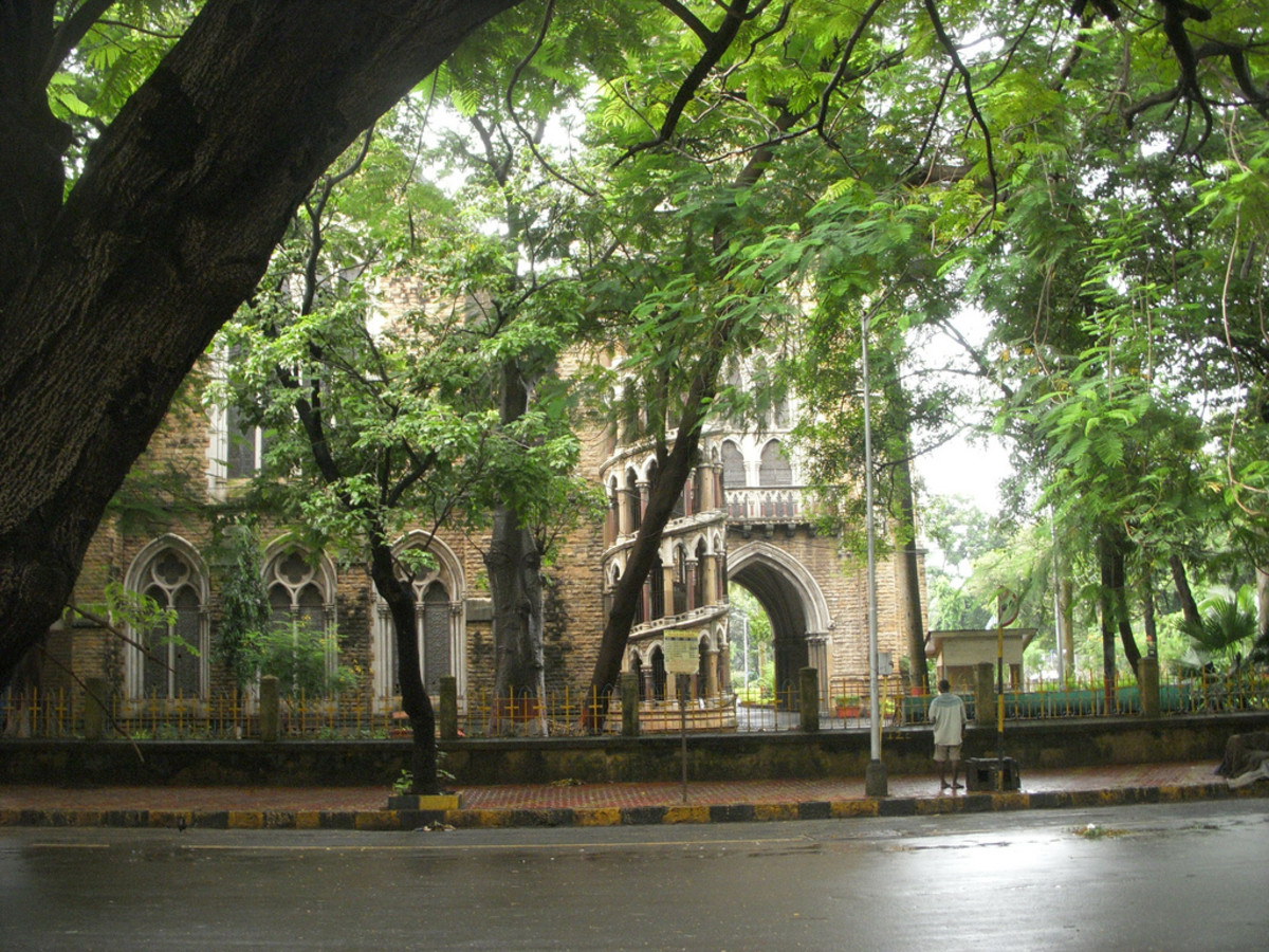 The cathedral near the University of Mumbai in the Kala Ghoda Art District