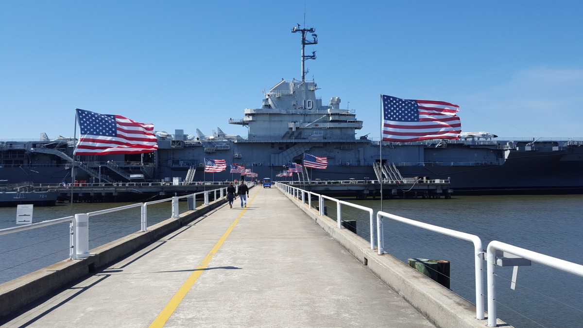 View of the U.S.S. Yorktown from Patriots Point, SC