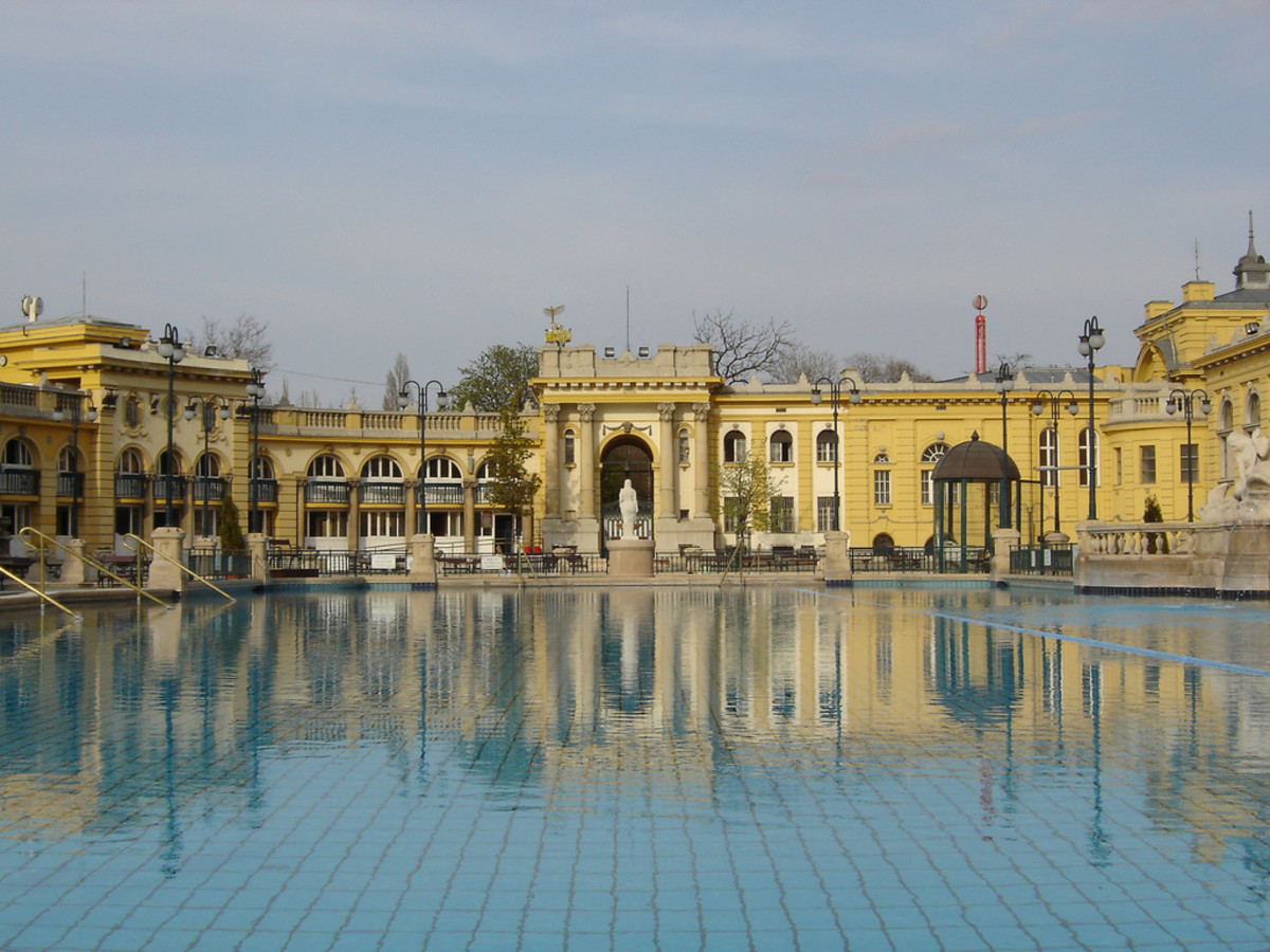 The bath is a beautiful example of a Turkish bath complete with beautiful architecture and a HUGE pool.