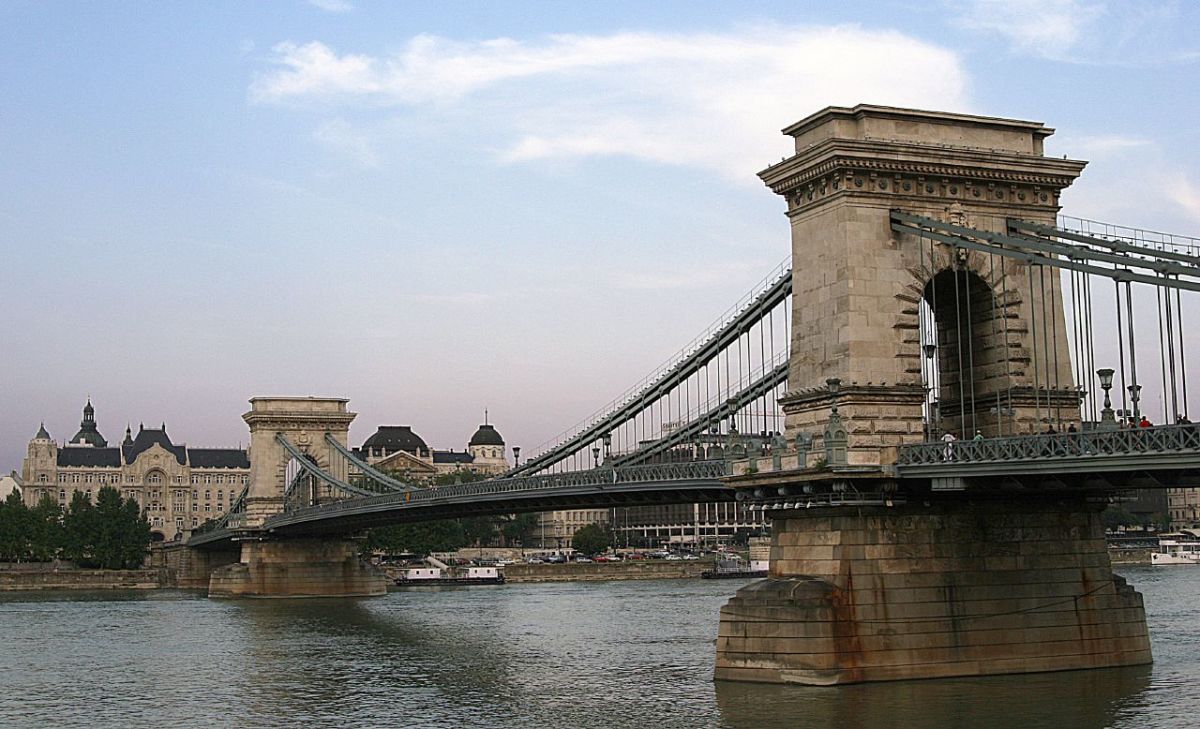 The restored Chain Bridge today, Budapest