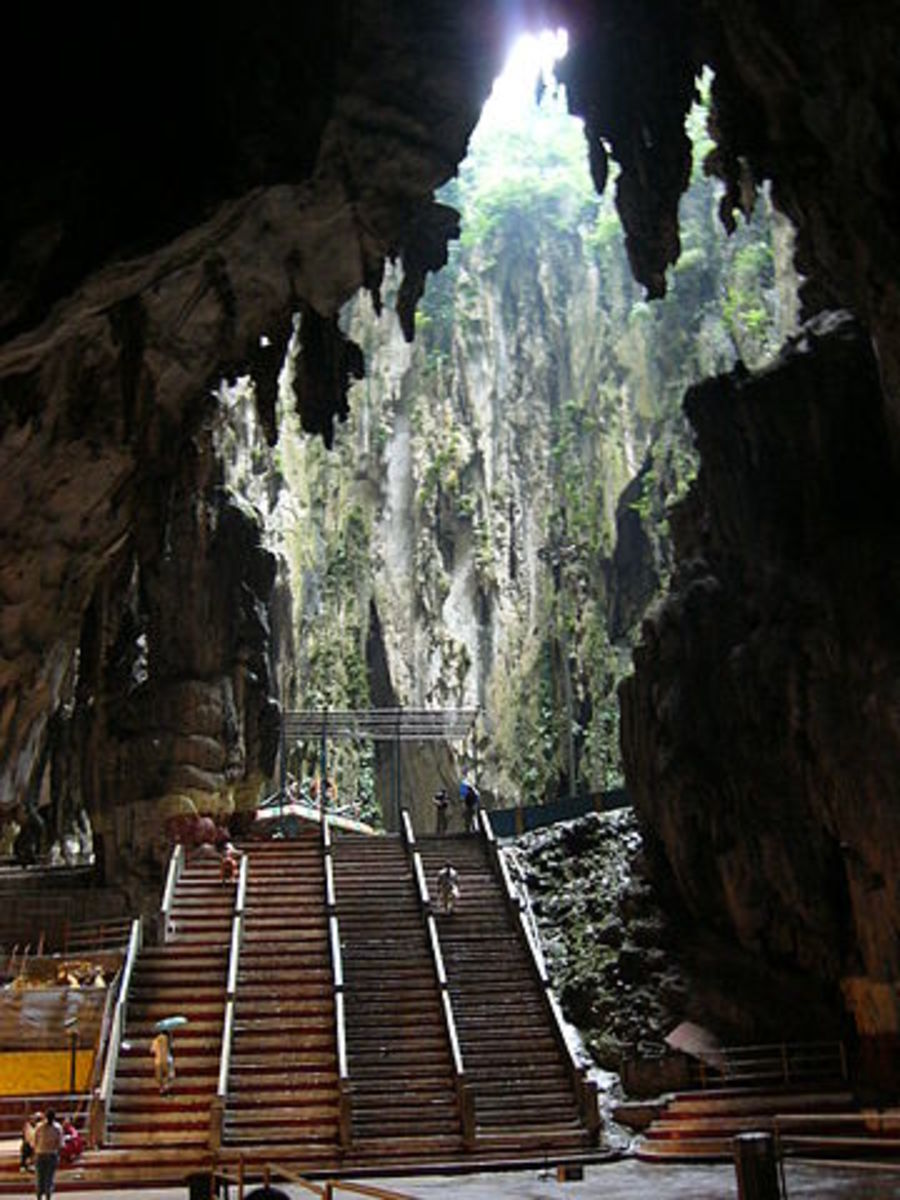 Inside Batu Caves.