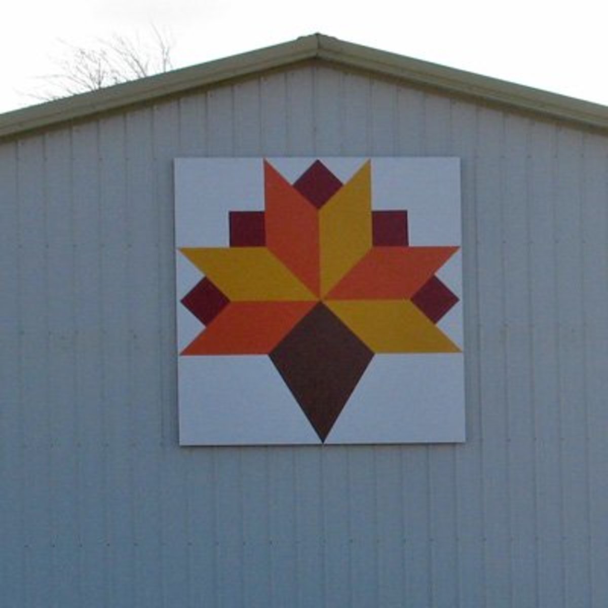 "Cornucopia" pattern on barn in Argyle, Wisconsin