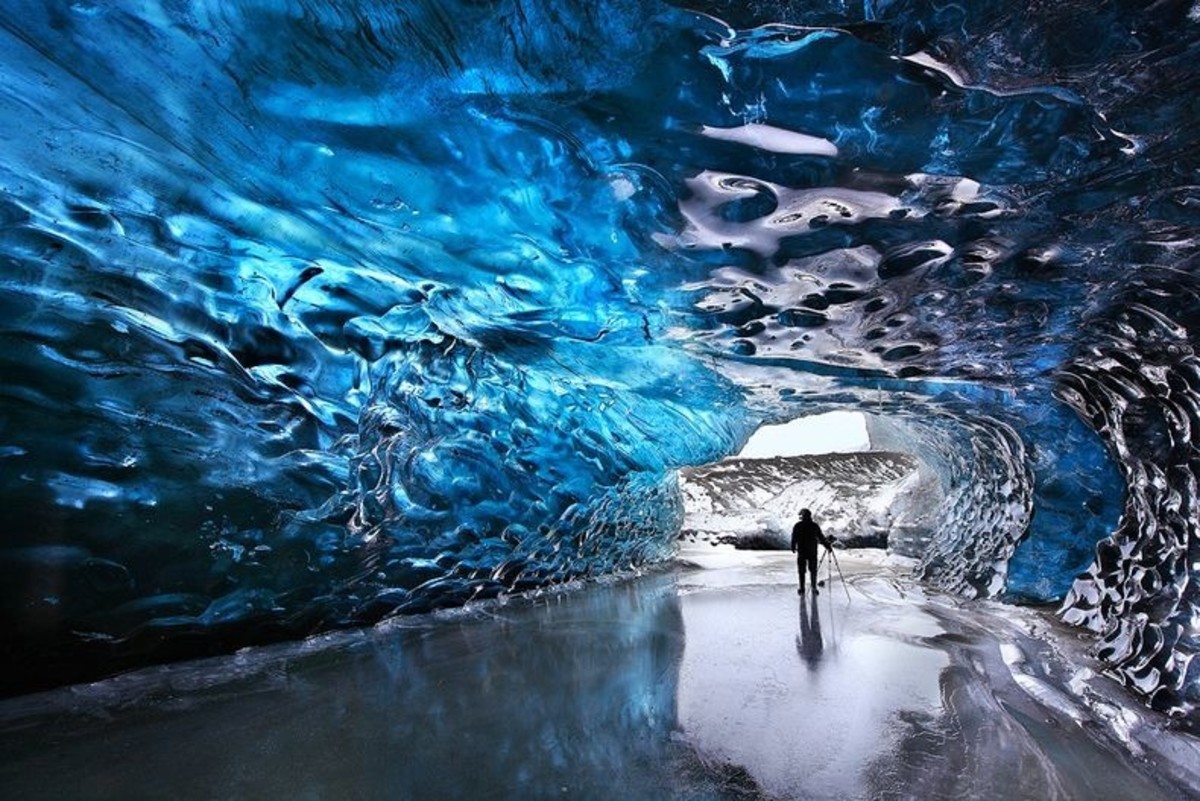 Skaftafell Ice Cave in Vatnajokull National Park, Iceland