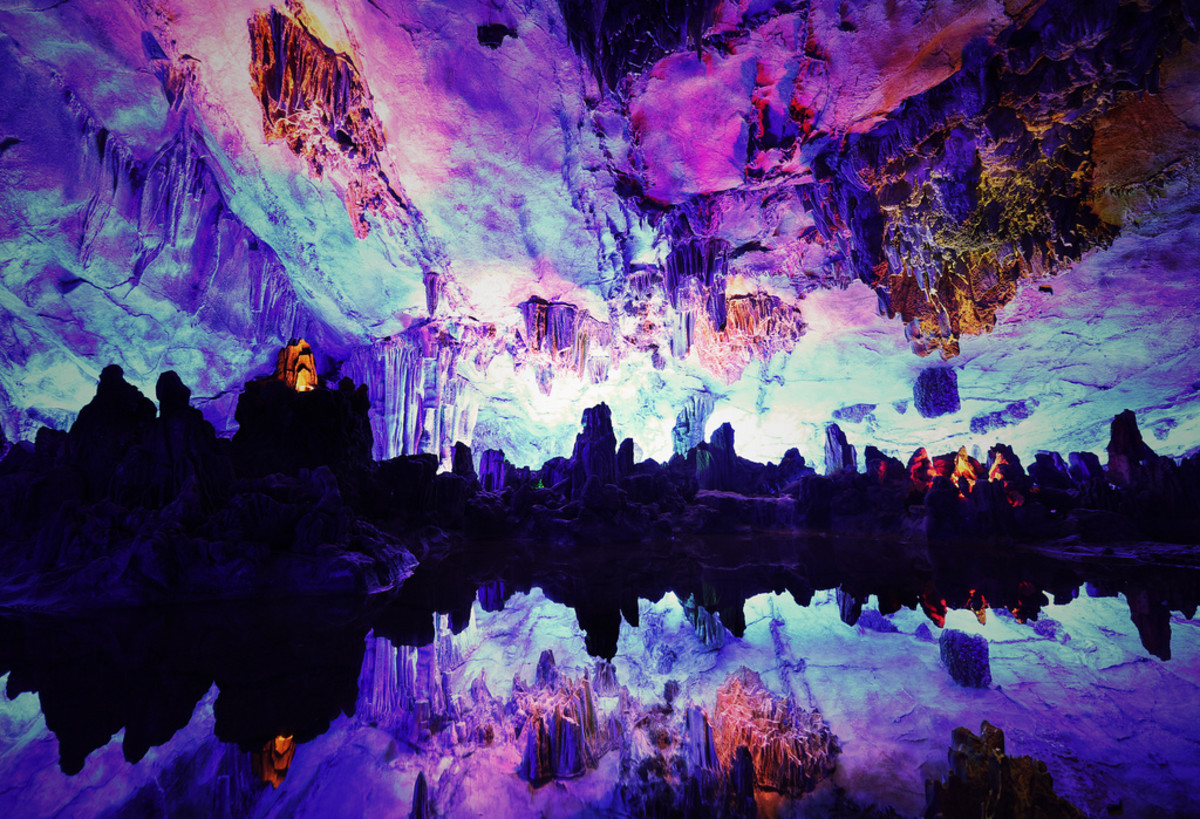 Reed Flute Cave in Guilin, Guangxi, China 